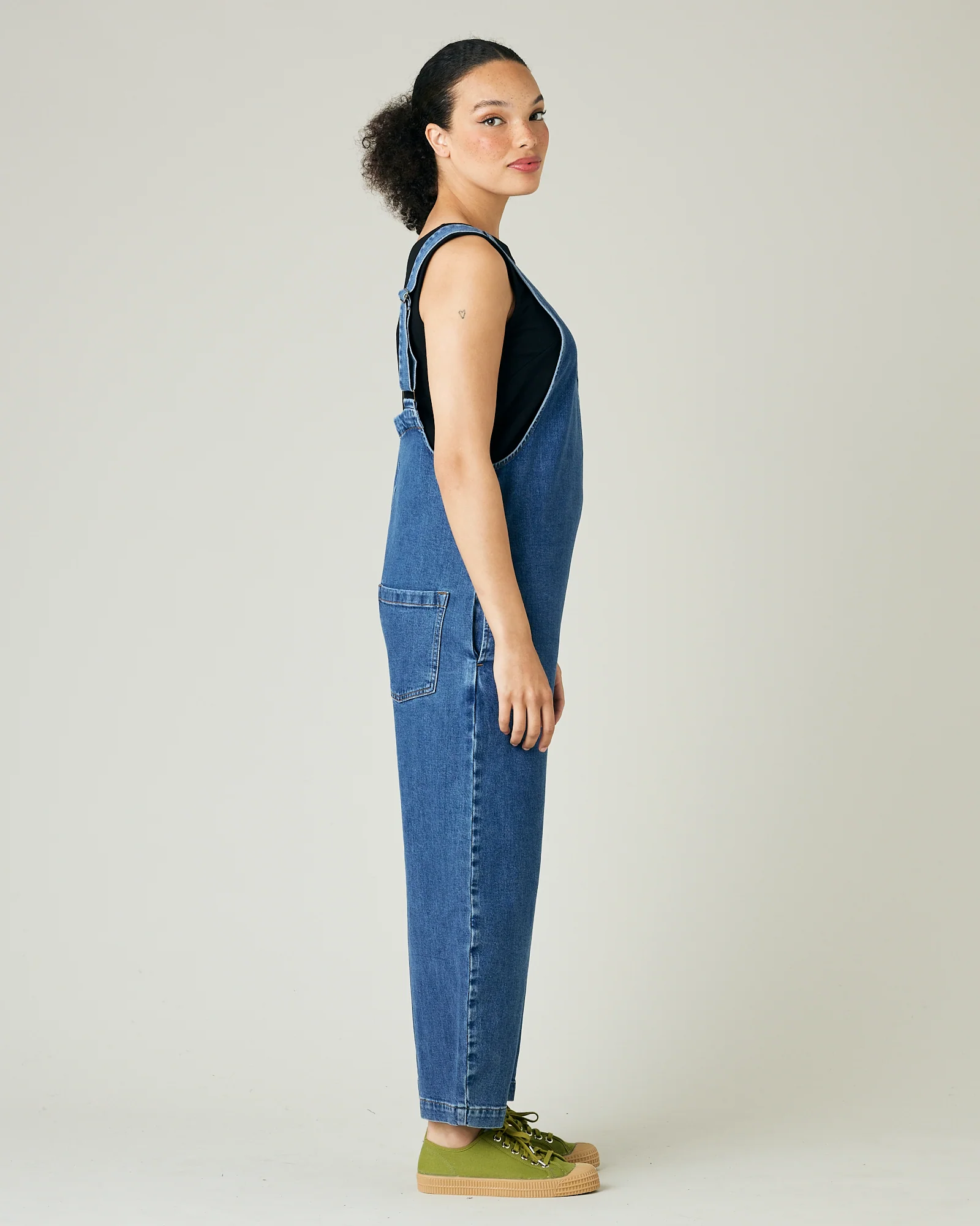 Ottie Mid Blue Denim Jumpsuit - Image 9