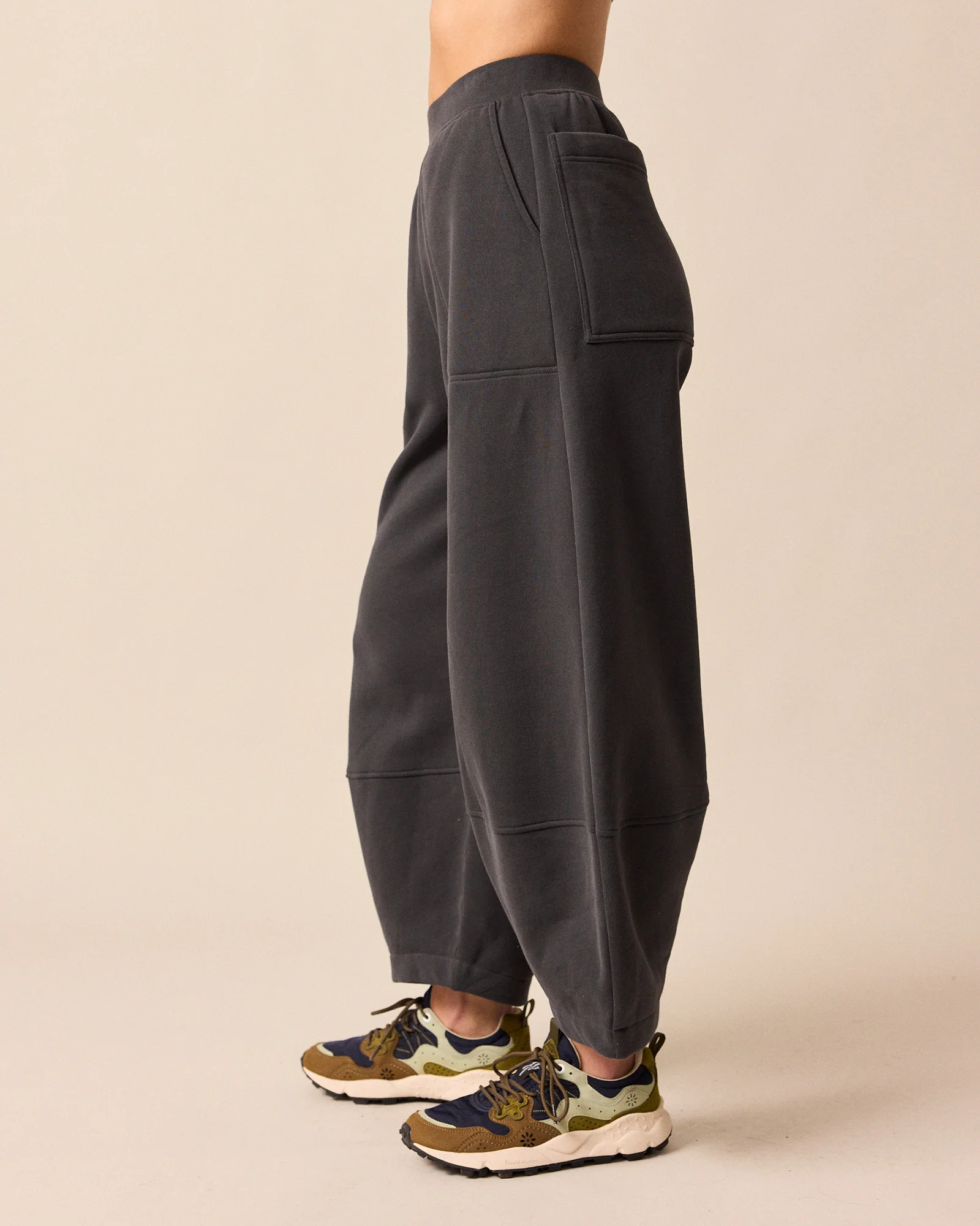 Pascale Slate Fleeceback Jersey Trousers - Image 3