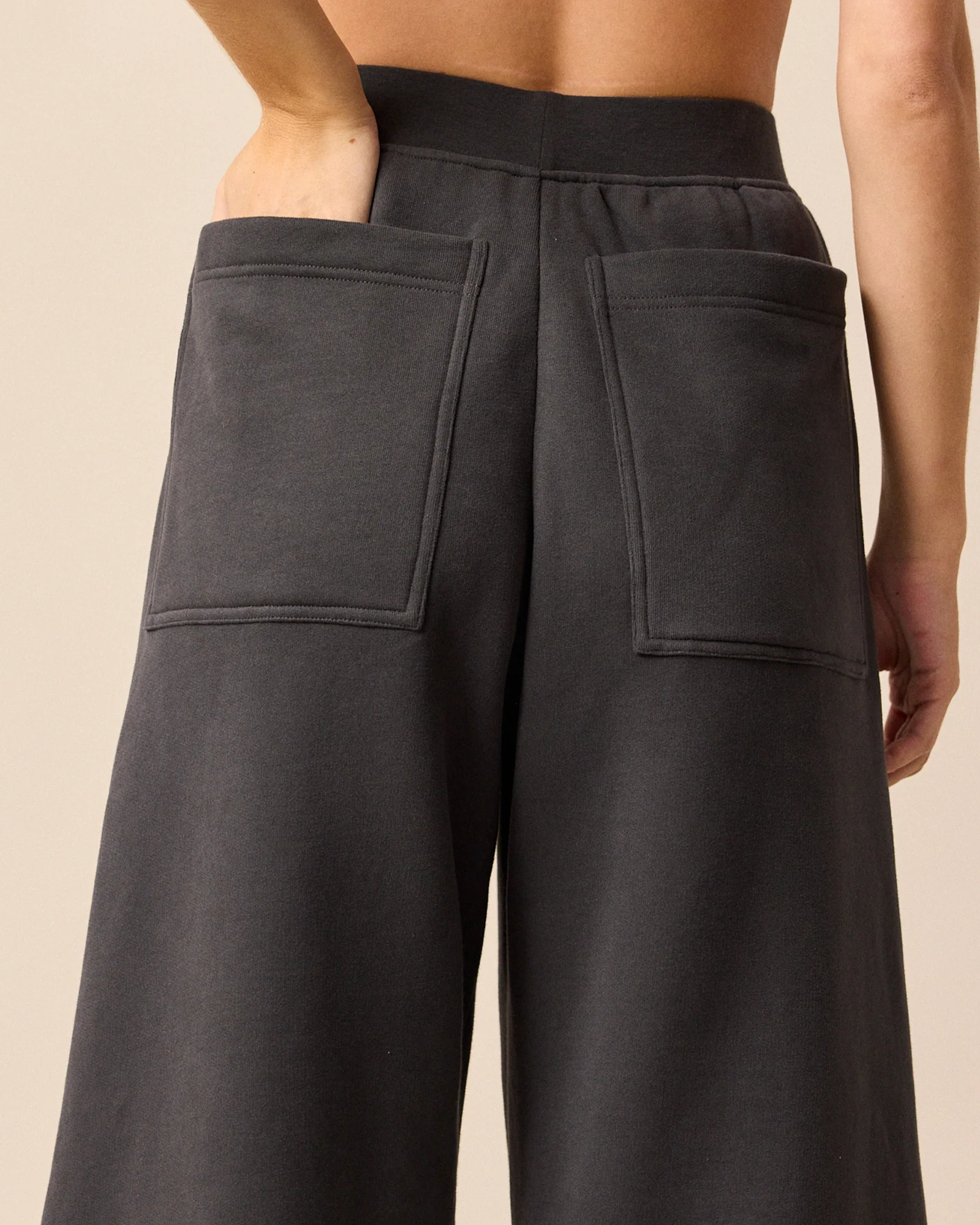 Pascale Slate Fleeceback Jersey Trousers - Image 5