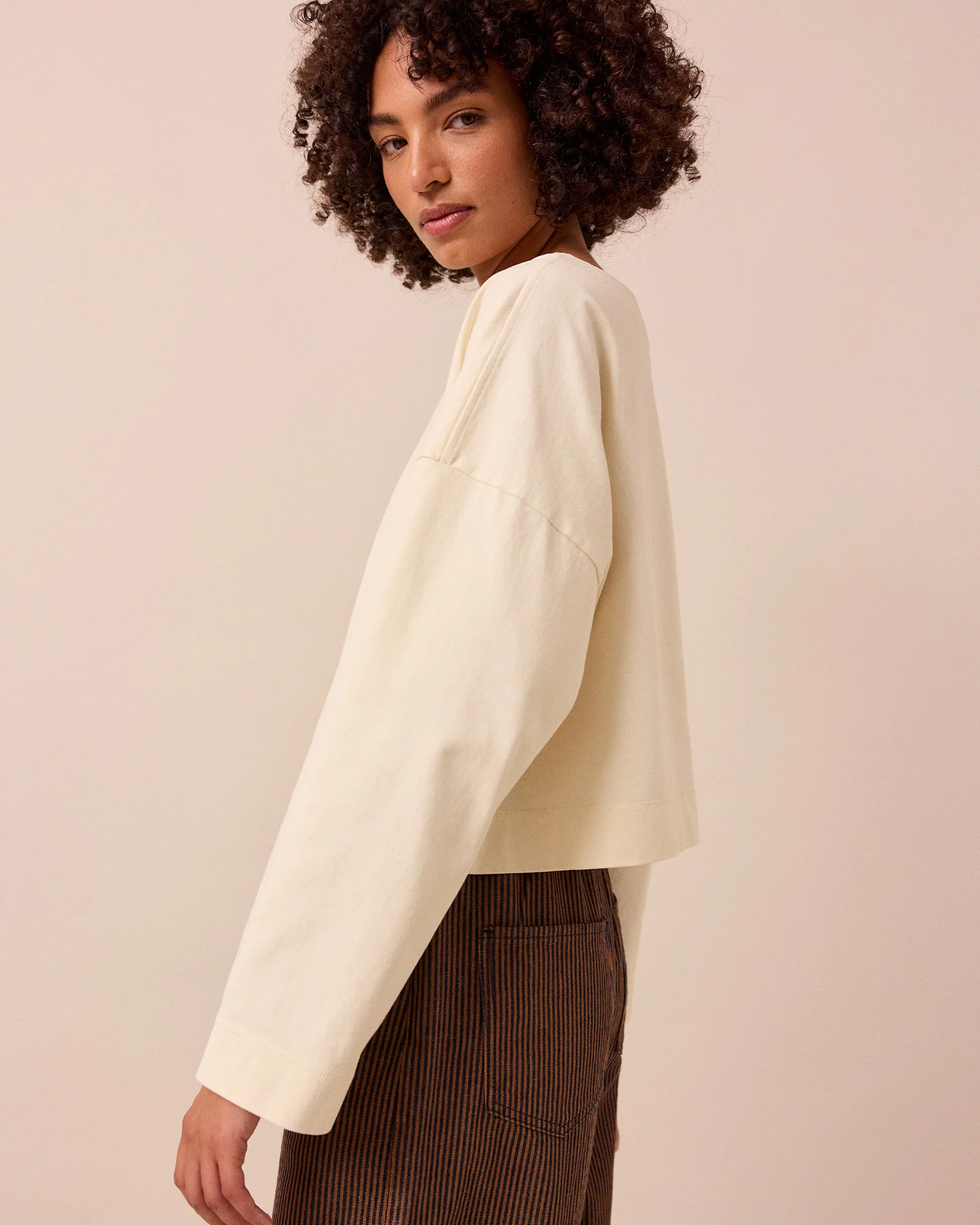 Peggy Bone Jersey Top - Image 3