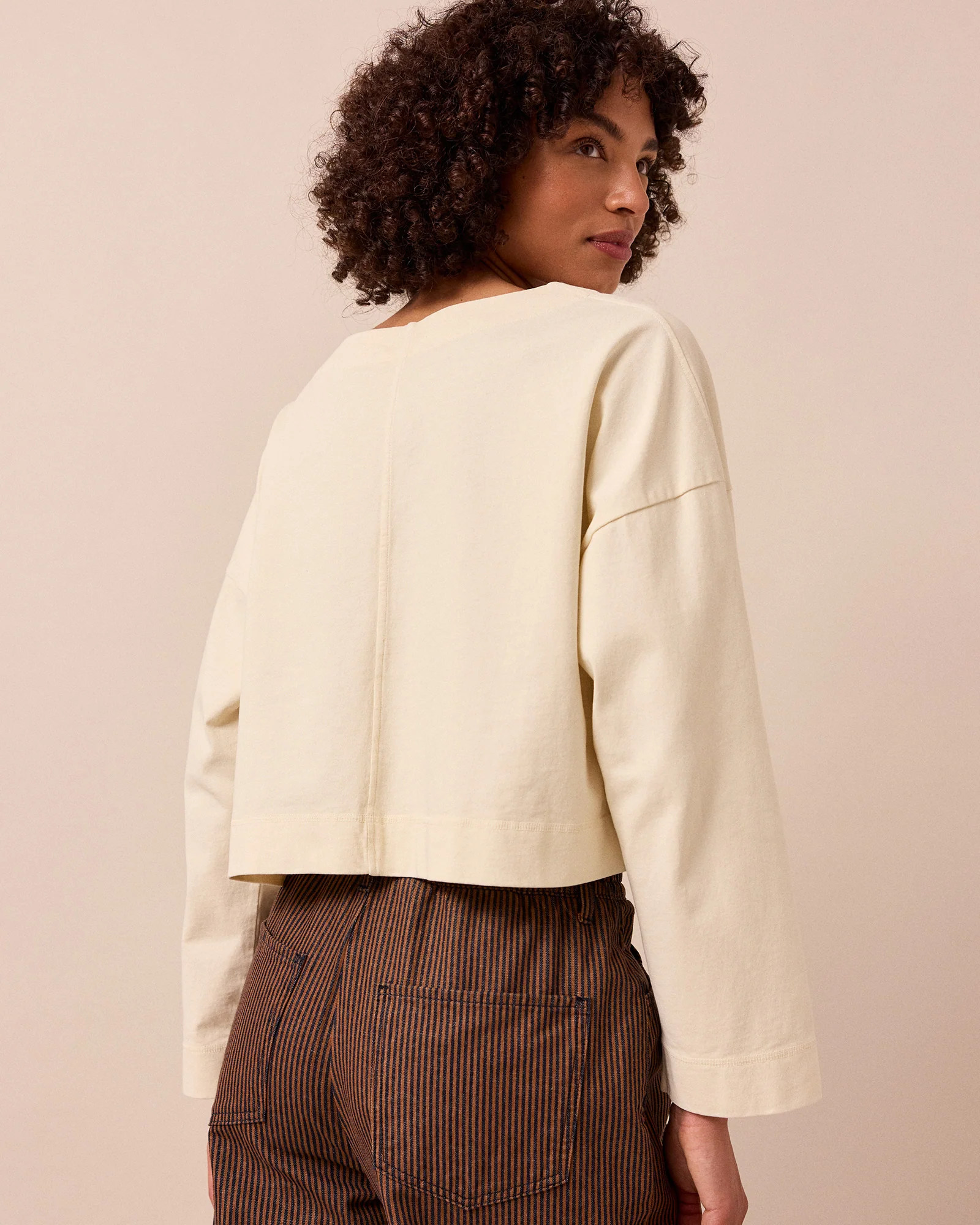 Peggy Bone Jersey Top - Image 5