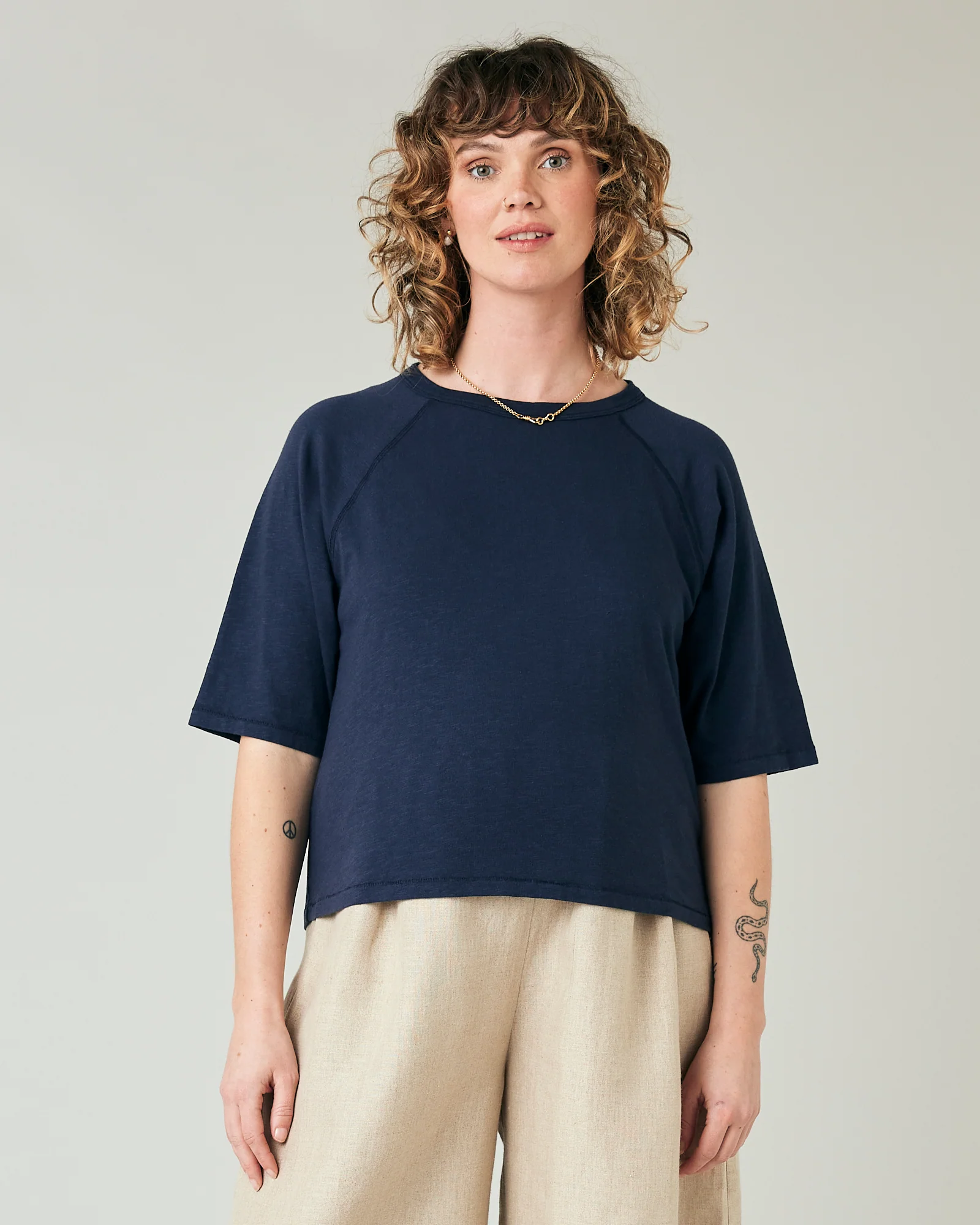 Raglan Top Navy - Image 8