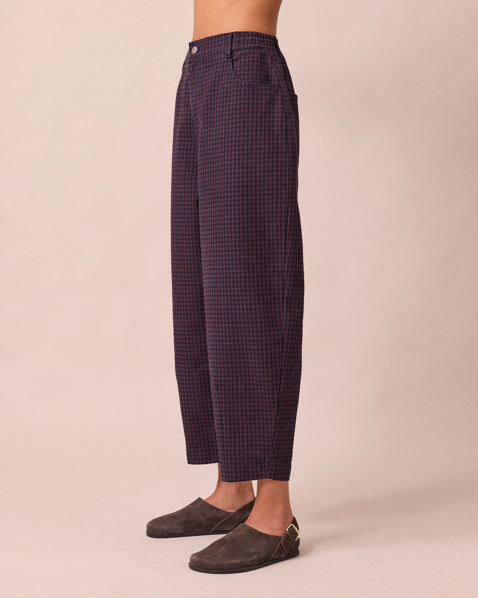 Remi Mulberry Gingham Denim Jeans - Image 3