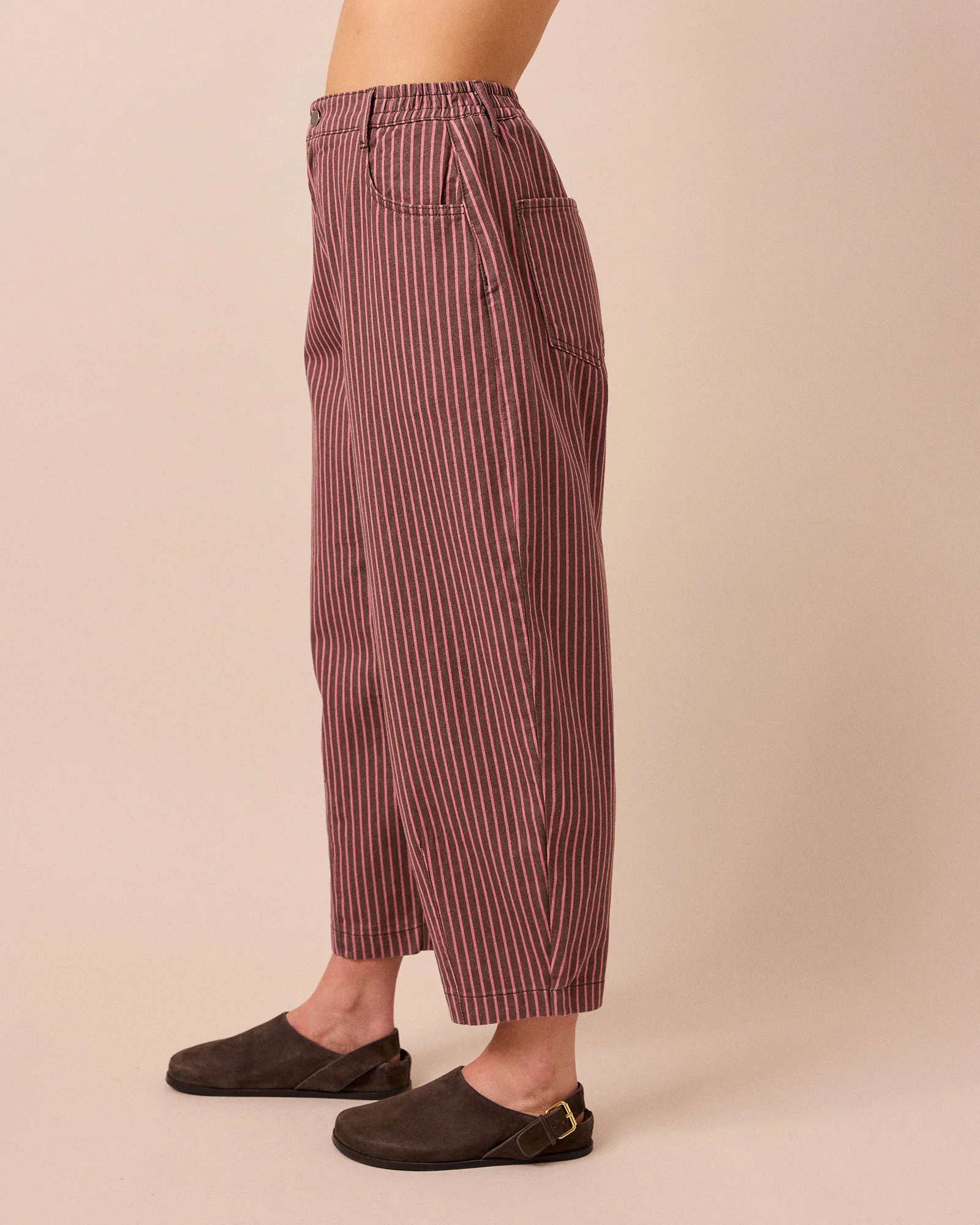 Remi Pink & Mocha Stripe Denim Jeans - Image 4