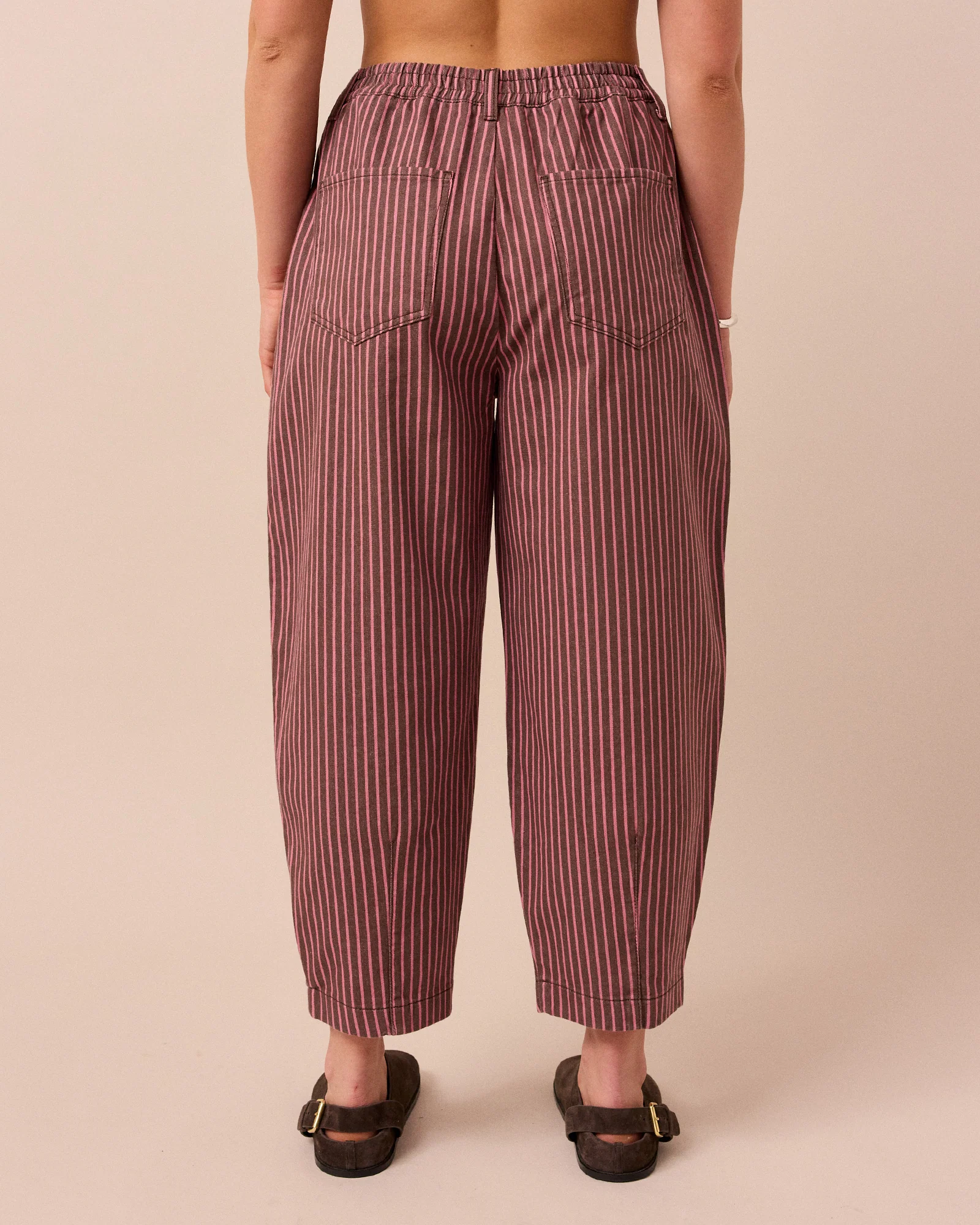 Remi Pink & Mocha Stripe Denim Jeans - Image 5
