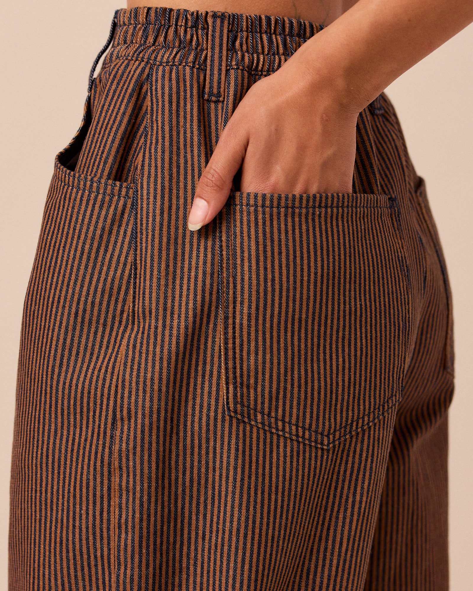 Remi Rust Hickory Stripe Denim Jeans - Image 4