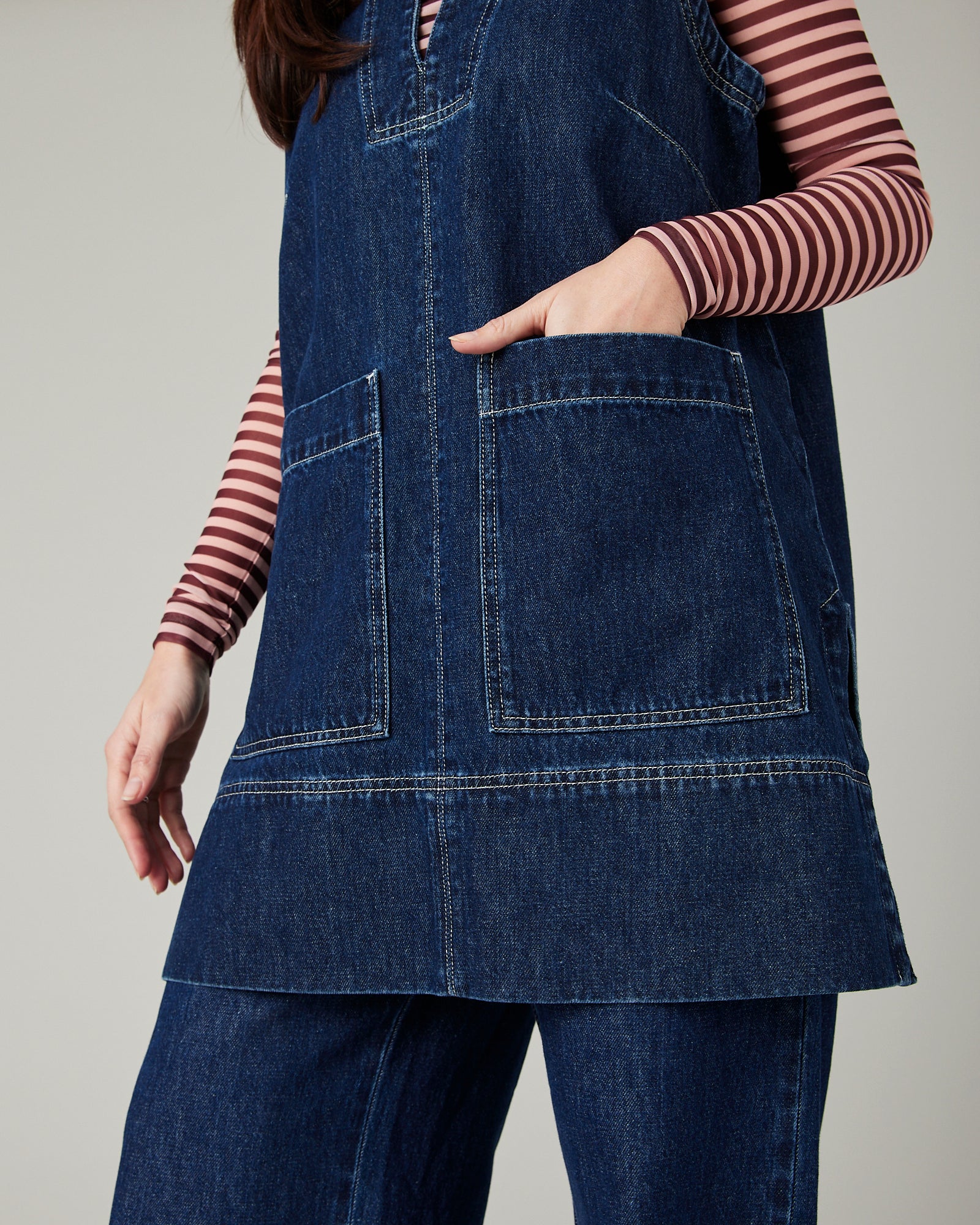 Tabby Dark Wash Denim Tunic - Image 12