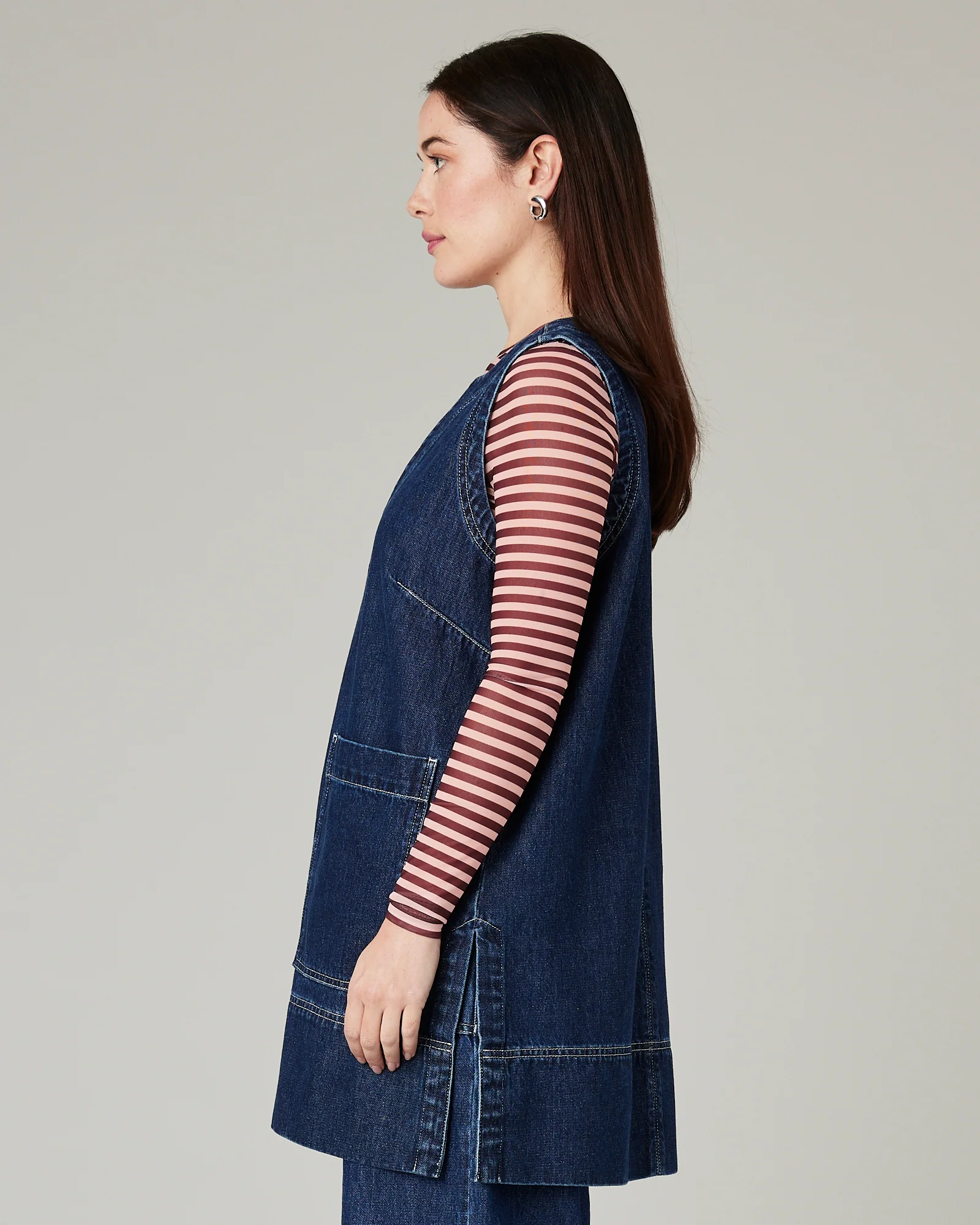 Tabby Dark Wash Denim Tunic - Image 3