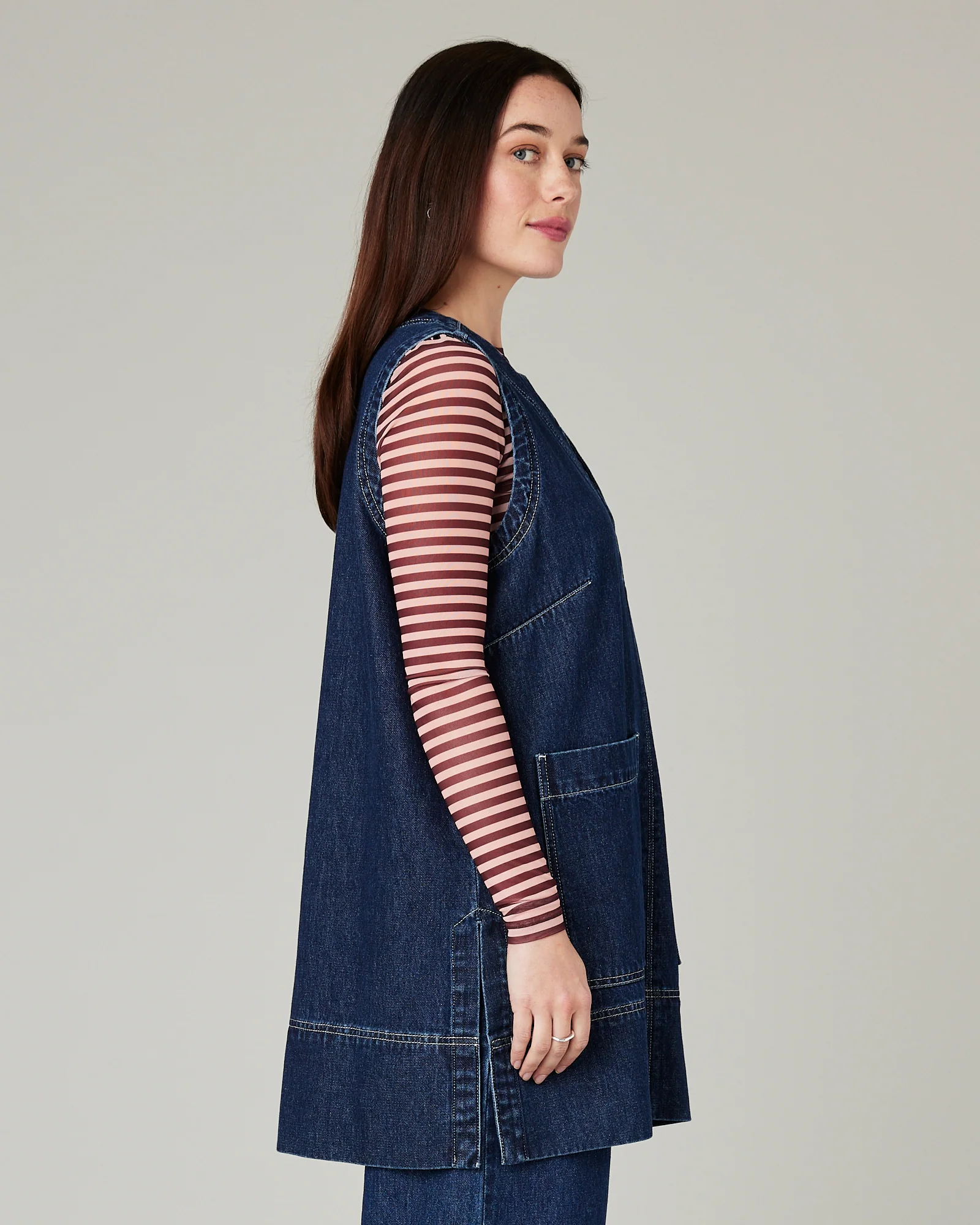 Tabby Dark Wash Denim Tunic - Image 5