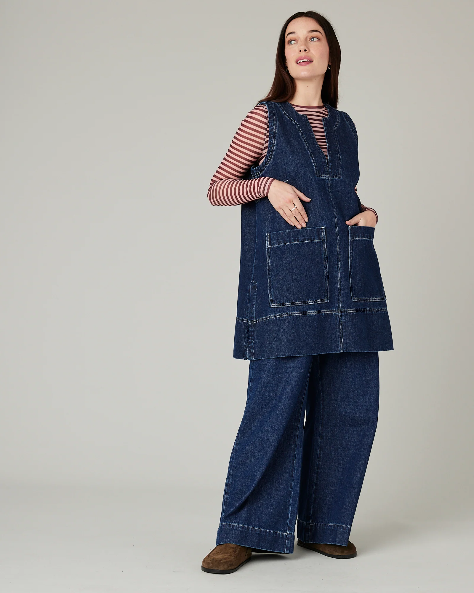 Tabby Dark Wash Denim Tunic - Image 6