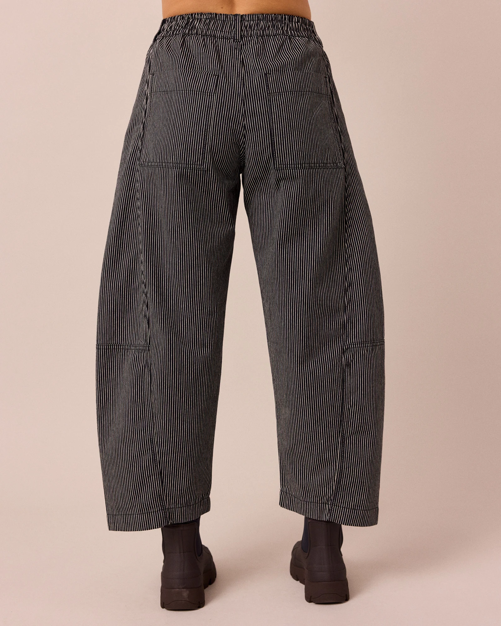 Tori Black Hickory Stripe Denim Jeans - Image 4