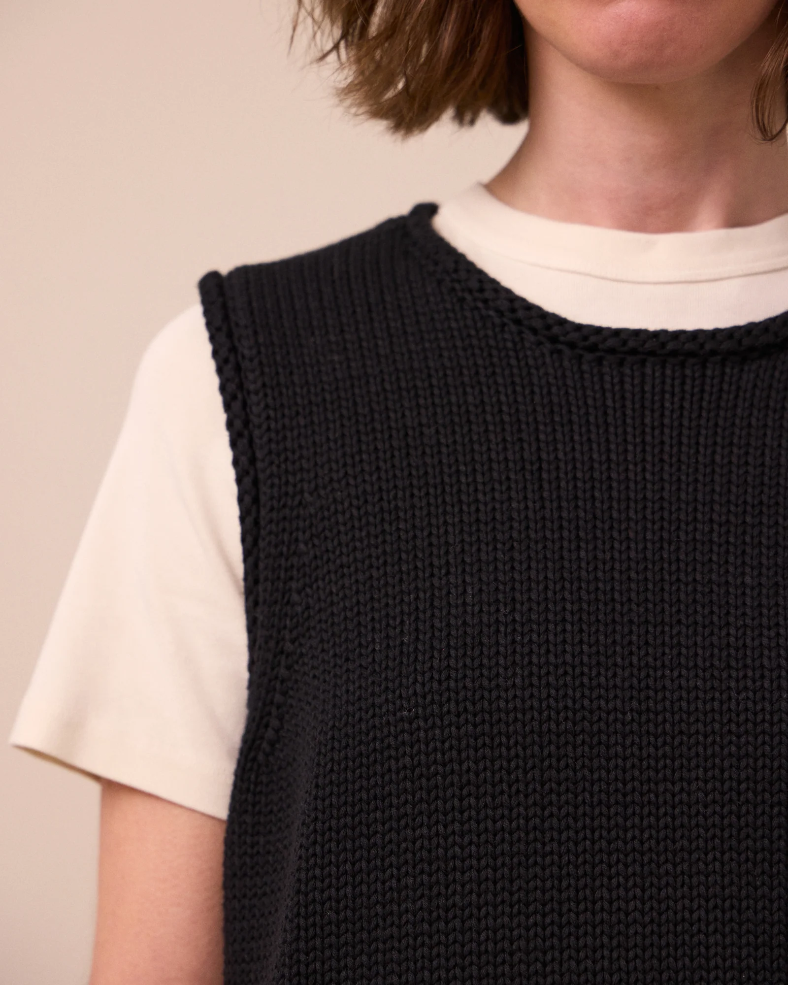 Tyler Black Knitted Vest - Image 5