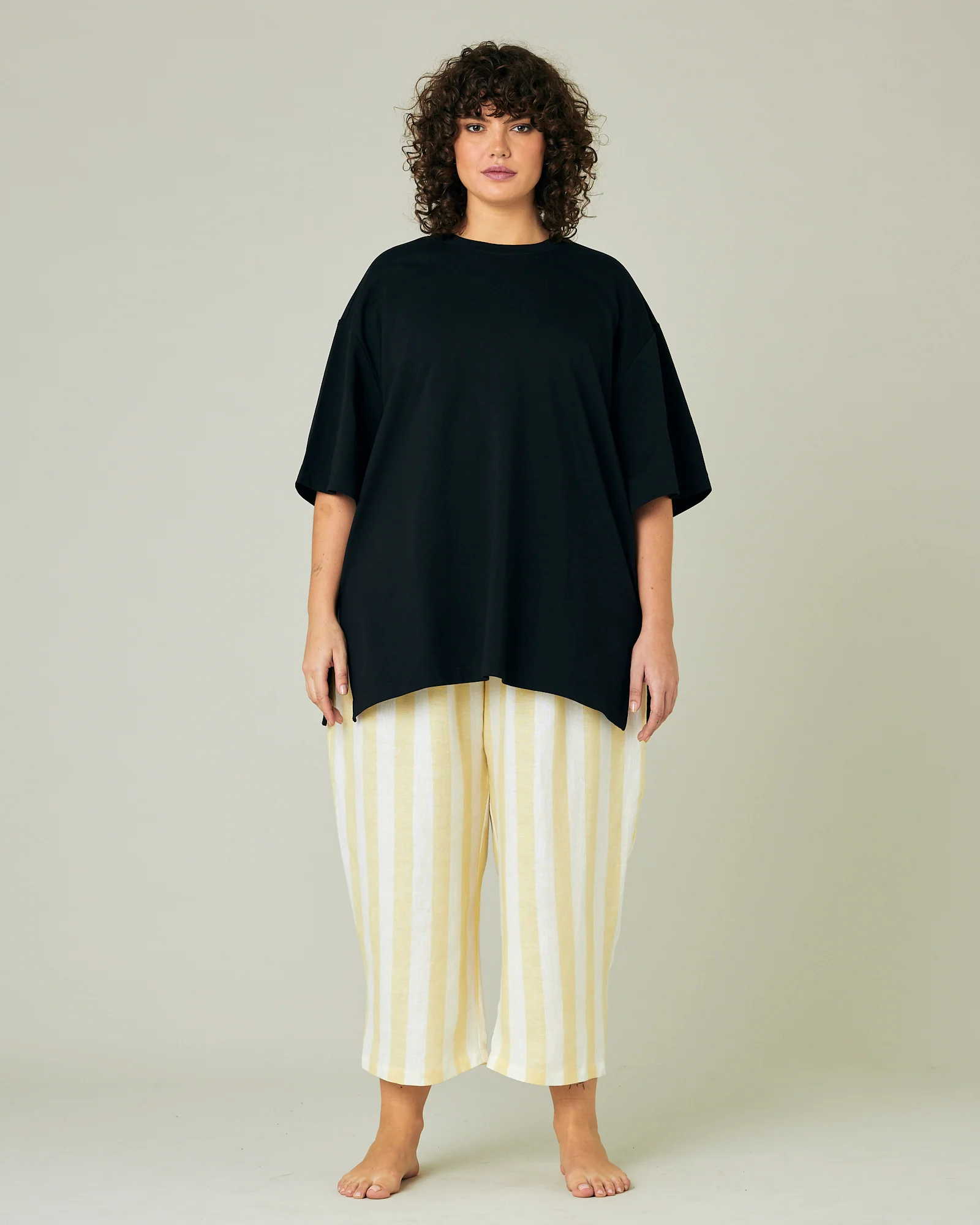 Wear Anywhere Lemon Stripe Linen Trousers - Image 16