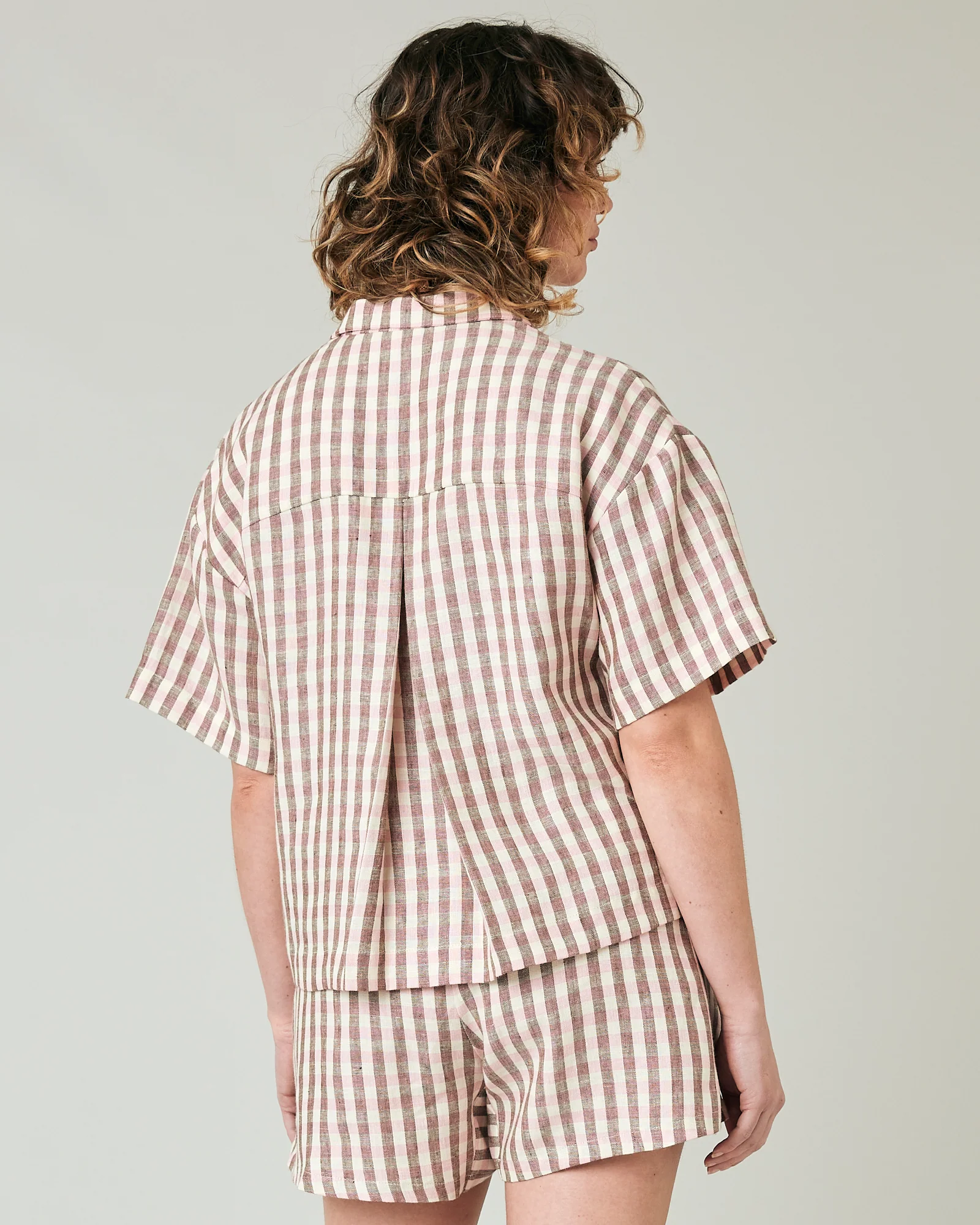 Wear Anywhere Neapolitan Check Linen Top - Image 11