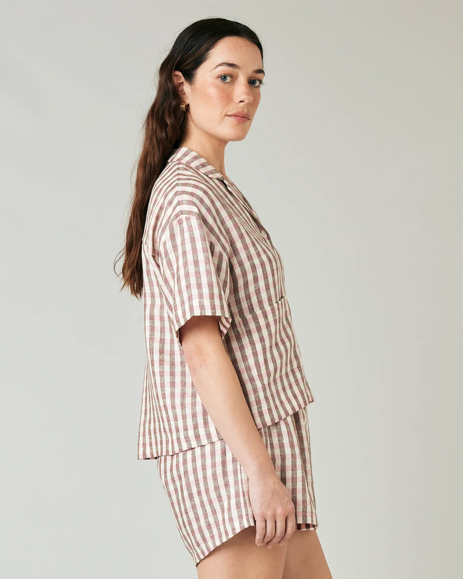 Wear Anywhere Neapolitan Check Linen Top - Image 4