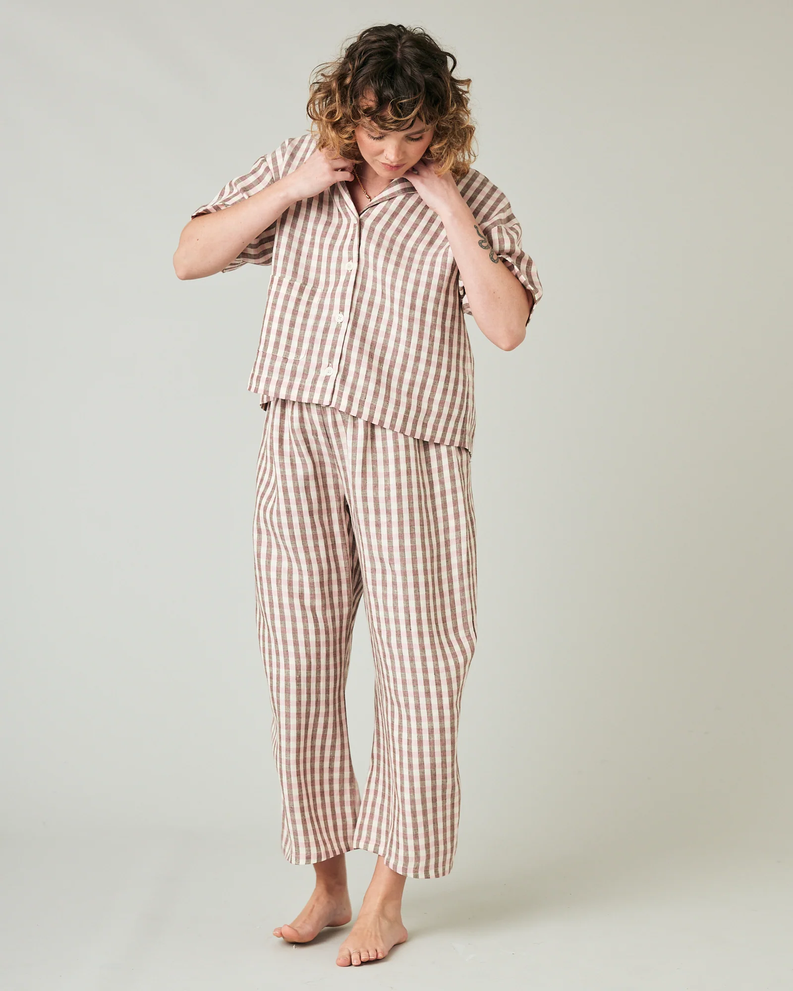 Wear Anywhere Neapolitan Check Linen Top - Image 6